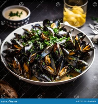  Moules frites - Ranskalaisessa ruokakulttuurissa yhdistyvät tuoreet meren herkut ja kultakruskaisen paahtaminen!